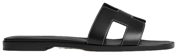Сандалі Hermès Oran Black (Noir) Box Calfskin