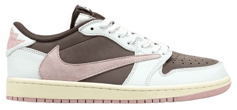 Кросівки Nike Air Jordan 1 Low x Travis Scott Dark Pony / Pink Oxford