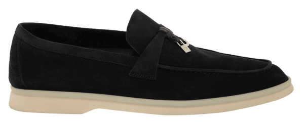 Лофери Loro Piana Summer Charms Walk Suede Loafers – Black